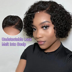 Short Curly Bob Human Hair Lace Frontal Wig