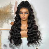 Long Wavy Lace Frontal With Kinky Edges Wig