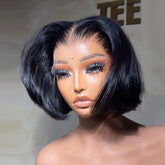 Natural Black Layered Cut Chic Bob 13x4 Lace Front Wig