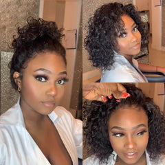 Glueless Lace Short Kinky Curly Wig