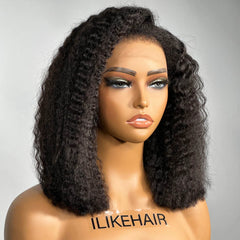 Flowy Bohemian Curly Hair 13x4 HD Lace Front With Kinky Edges Wig