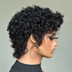 Boss Lady Short Pixie Cut Curly 13x2 Lace Front Wig