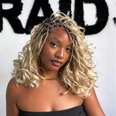 Honey Blonde Full Lace Knotless Braided French Curls Invisi Drawstring Wig