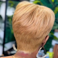 Put on & Go Layered Cut Blonde Pixie Hair Wig