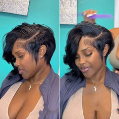 Asymmetrical Right Side Long Hair 13x4 Lace Frontal Wig