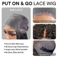 Ombre Blonde Highlight With Dark Brown Lace Closure Curly Wig