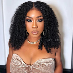 Afro Coily HD Lace Frontal Wig With 3a Hybrid Hairline