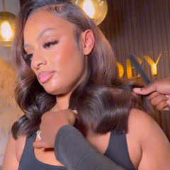 Blonde Mix Brown Highlight Body Wave 13��4 Lace Frontal Human Hair Wig