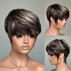 Wig Combo 2-Pixie Highlight Wig+Straight Bob Wig