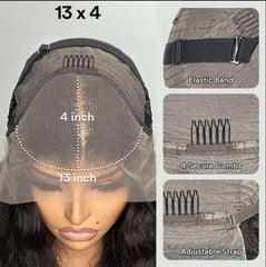 Deep Curly 13x4 Lace Frontal Wig Human Hair