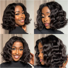 Wig Combo 11-Pixie Wig+ Wavy Kinky Edges Bob Wig