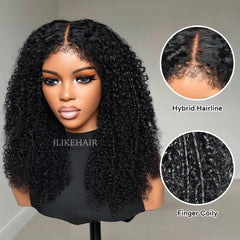 Afro Coily HD Lace Frontal Wig With 3a Hybrid Hairline
