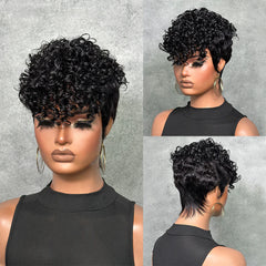 Urban Edge Wave Pixie Wig with Curls
