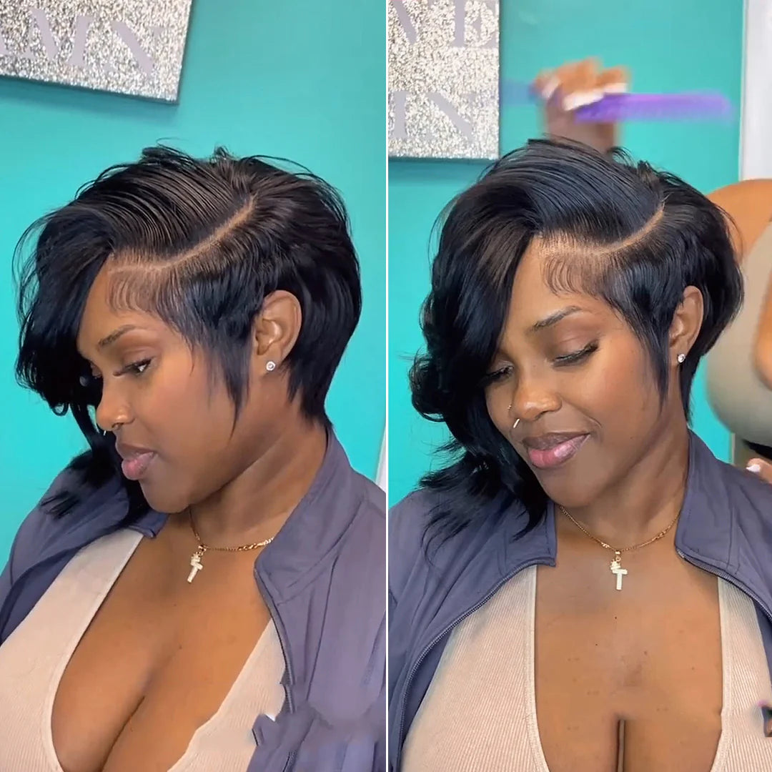 Asymmetrical Right Side Long Hair 13x4 Lace Frontal Wig